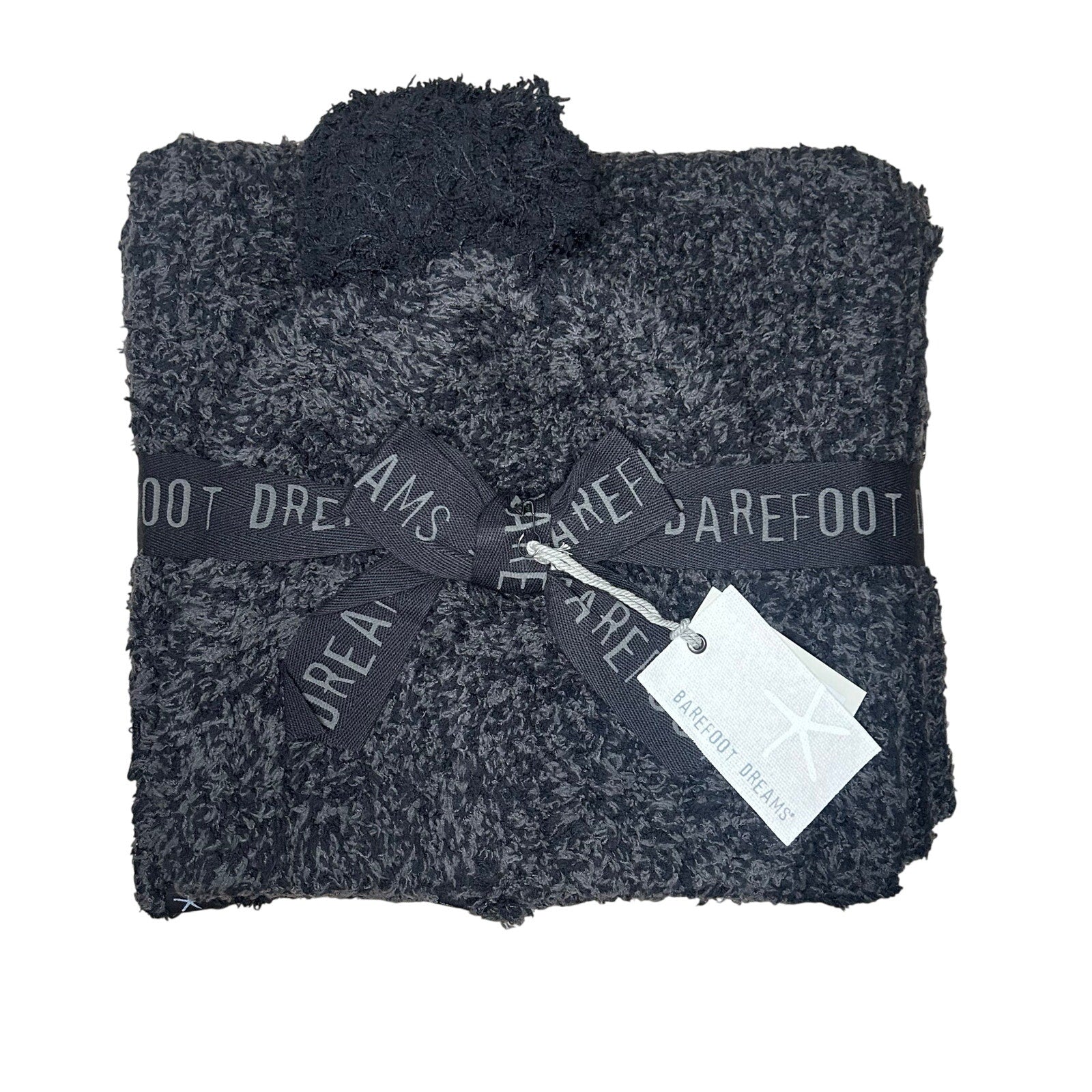 Barefoot Dreams CozyChic Pom Pom Beanie Hat & Scarf Gift Set Carbon Black NWT Barefoot Dreams CozyChic Pom Pom Beanie & | Mercari main image 2