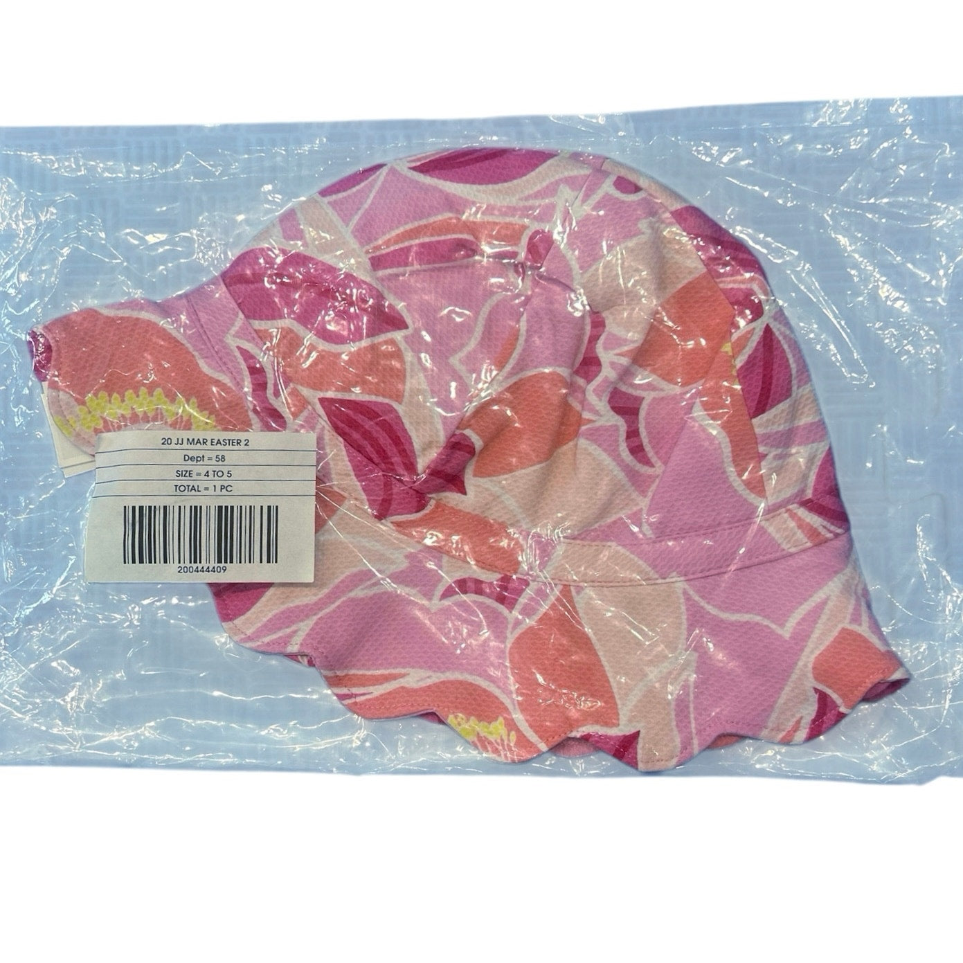 Janie and Jack Peony Print Bucket Hat Girls Size 4-5