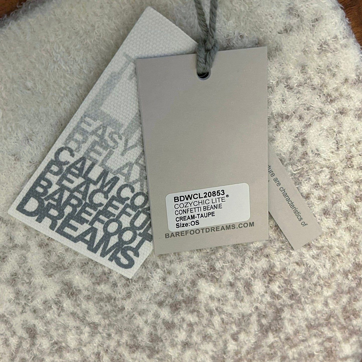 Barefoot Dreams CozyChic Lite Confetti Beanie Cream-Taupe OS