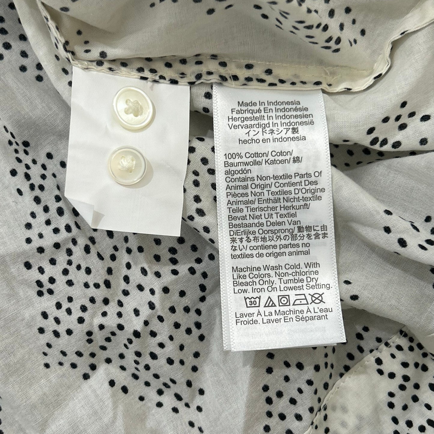 Madewell Shirred Balloon-Sleeve Top in Geometric Print in Lighthouse Size M