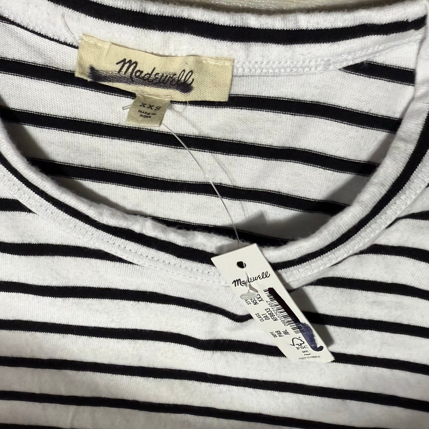 Madewell Cotton Perfect Striped Crewneck Tee Size XXS