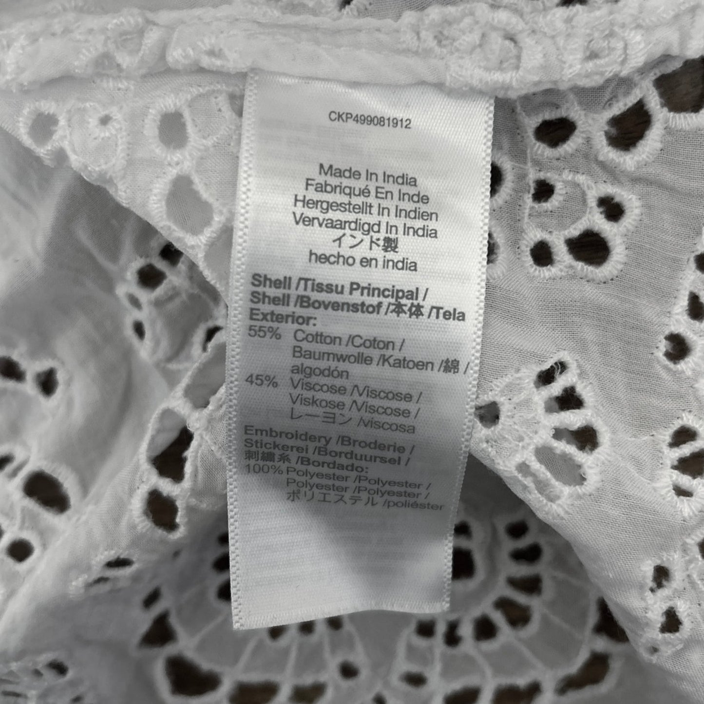 Madewell Flutter-Sleeve Top White Size Small