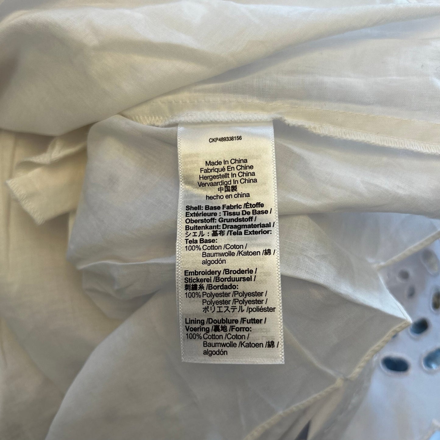 Madewell Embroidered Tank Midi Dress in Poplin White Size 14