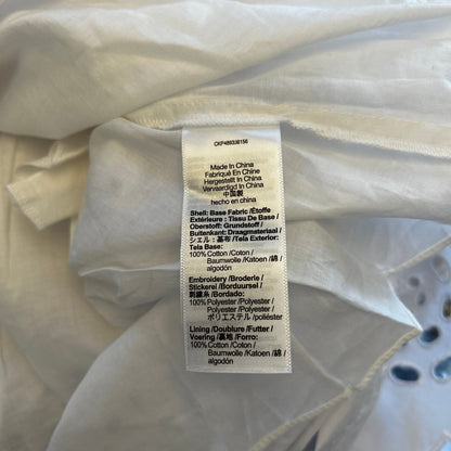 Madewell Embroidered Tank Midi Dress in Poplin White Size 14