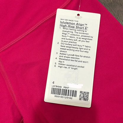 Lululemon Align™ High-Rise Short 6" in Passionate Size 4