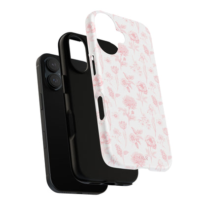 Pink Floral Phone Case - Elegant Protectors for iPhone, Girlfriend Gift, Mother's Day, Trendy Tech Accessories, Flower Pattern Cases