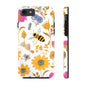 Wildflower Honey Bee Tough Phone Case - Floral Insect Protective Cover, Nature Lover Gift, iPhone Samsung Accessories, Hard