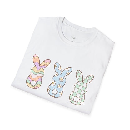 Groovy Bunny Easter Unisex T-Shirt, Hippie Rabbit Tee, Spring Bunny Shirt, Colorful Easter Outfit