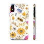 Wildflower Honey Bee Tough Phone Case - Floral Insect Protective Cover, Nature Lover Gift, iPhone Samsung Accessories, Hard