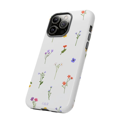 Wildflowers Floral Phone Case, Elegant Tough Case for iPhone, Flower Design, Gift for Her, Spring Accessory, Eco-Friendly Mobile Cover