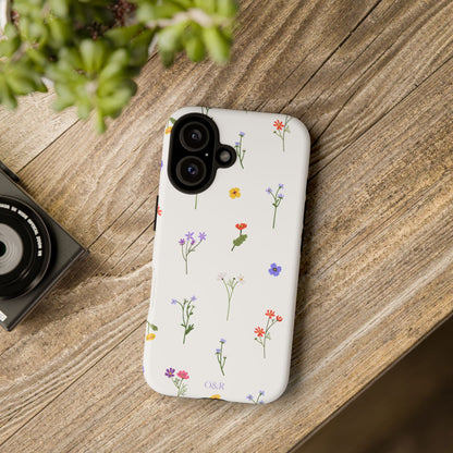 Wildflowers Floral Phone Case, Elegant Tough Case for iPhone, Flower Design, Gift for Her, Spring Accessory, Eco-Friendly Mobile Cover