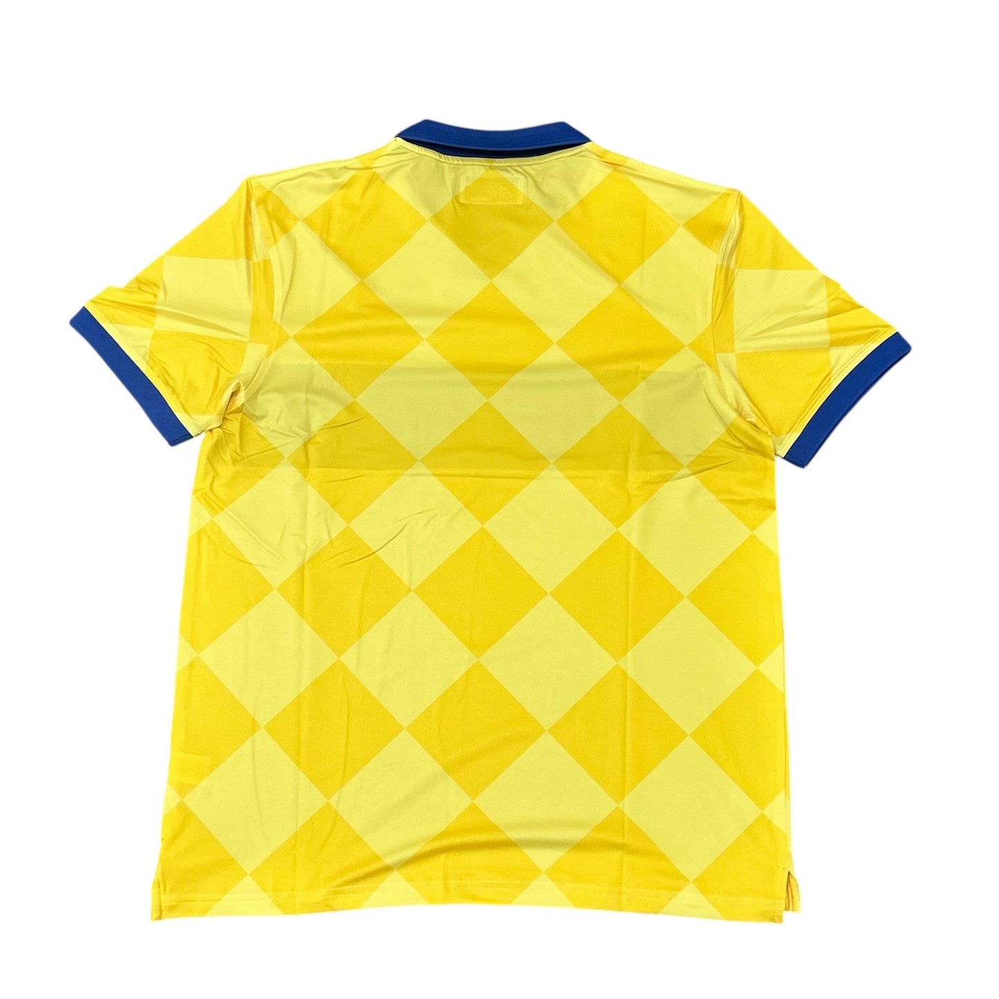 Bogey Boys Macklemore Men's Athletic Checkered Polo Golf Shirt Yellow Size M