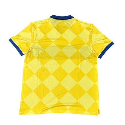 Bogey Boys Macklemore Men's Athletic Checkered Polo Golf Shirt Yellow Size M
