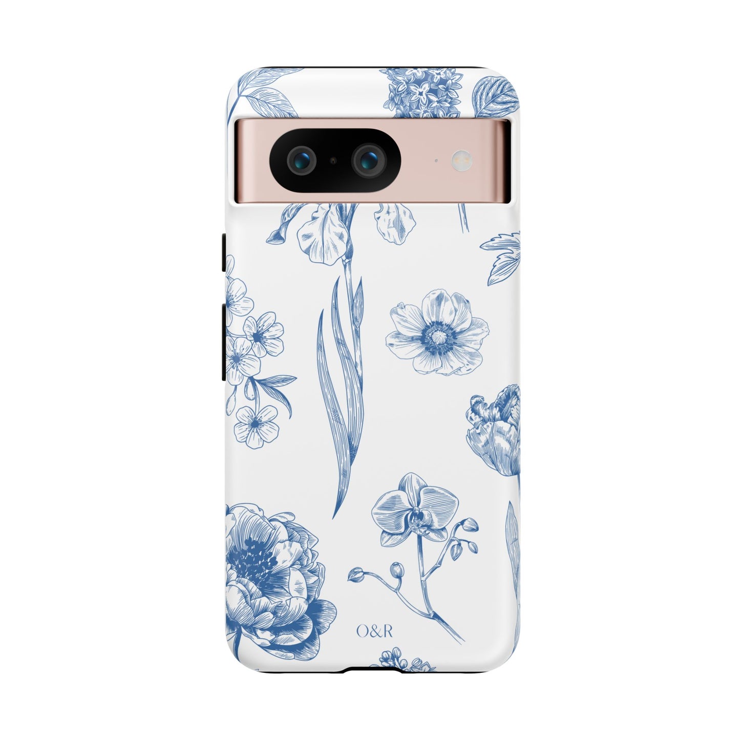 Botanical Blue Floral Phone Case - Elegant Flower Design Tough Cases for All Seasons, Birthday Gift, Stylish Phone Accessories, Nature Lover