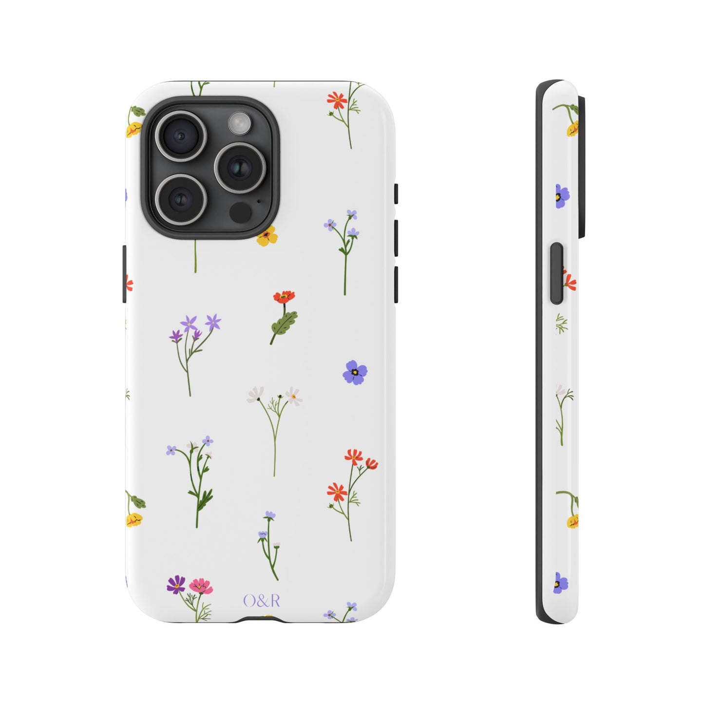 Wildflowers Floral Phone Case, Elegant Tough Case for iPhone, Flower Design, Gift for Her, Spring Accessory, Eco-Friendly Mobile Cover