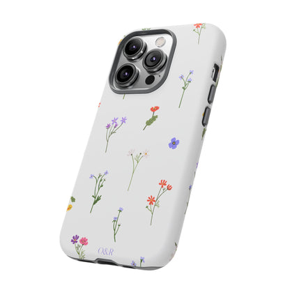 Wildflowers Floral Phone Case, Elegant Tough Case for iPhone, Flower Design, Gift for Her, Spring Accessory, Eco-Friendly Mobile Cover