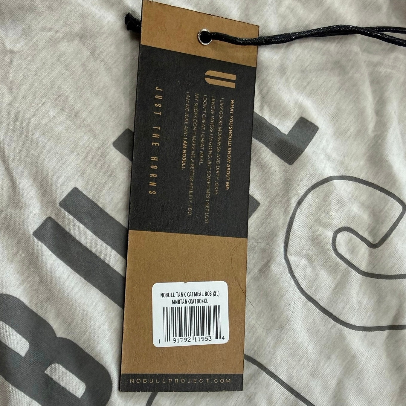 NOBULL Men's Limited Edition Boston Tank Top in Oatmeal Size XL