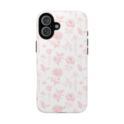 Pink Floral Phone Case - Elegant Protectors for iPhone, Girlfriend Gift, Mother's Day, Trendy Tech Accessories, Flower Pattern Cases