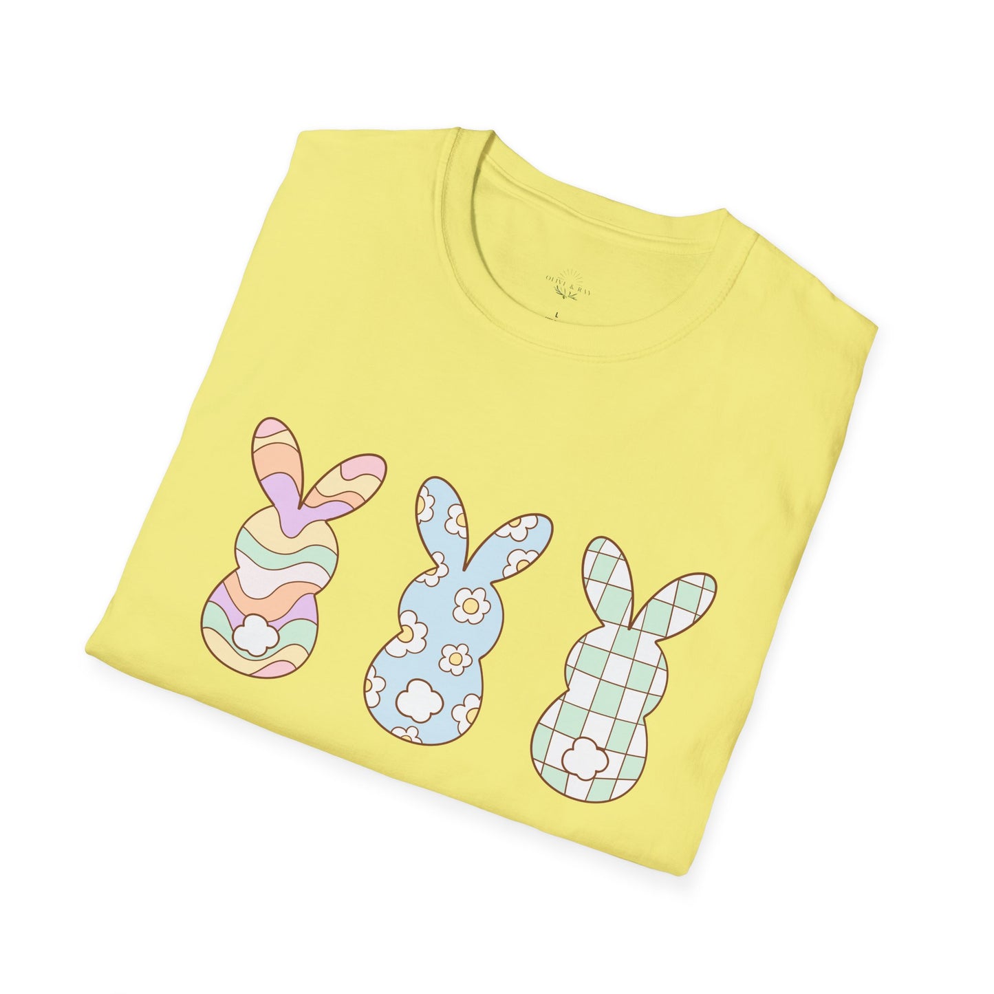 Groovy Bunny Easter Unisex T-Shirt, Hippie Rabbit Tee, Spring Bunny Shirt, Colorful Easter Outfit