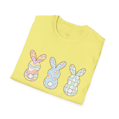 Groovy Bunny Easter Unisex T-Shirt, Hippie Rabbit Tee, Spring Bunny Shirt, Colorful Easter Outfit