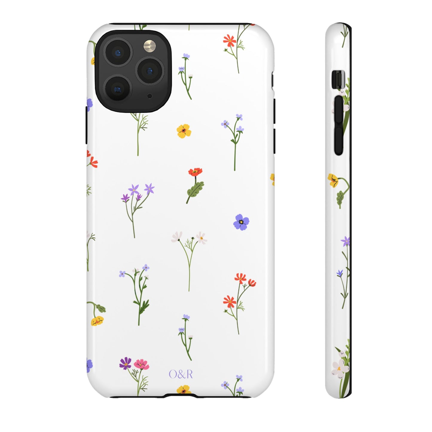 Wildflowers Floral Phone Case, Elegant Tough Case for iPhone, Flower Design, Gift for Her, Spring Accessory, Eco-Friendly Mobile Cover