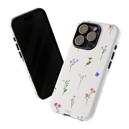 Wildflowers Floral Phone Case, Elegant Tough Case for iPhone, Flower Design, Gift for Her, Spring Accessory, Eco-Friendly Mobile Cover