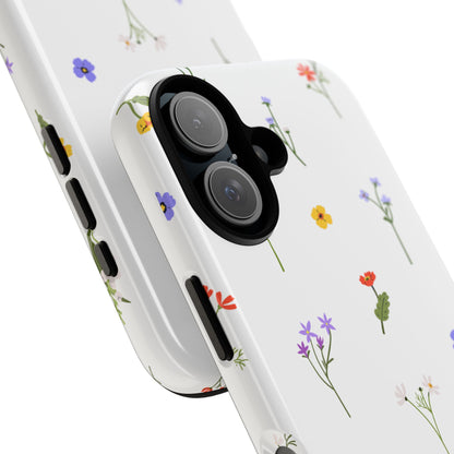 Wildflowers Floral Phone Case, Elegant Tough Case for iPhone, Flower Design, Gift for Her, Spring Accessory, Eco-Friendly Mobile Cover