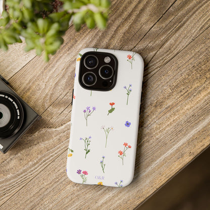 Wildflowers Floral Phone Case, Elegant Tough Case for iPhone, Flower Design, Gift for Her, Spring Accessory, Eco-Friendly Mobile Cover