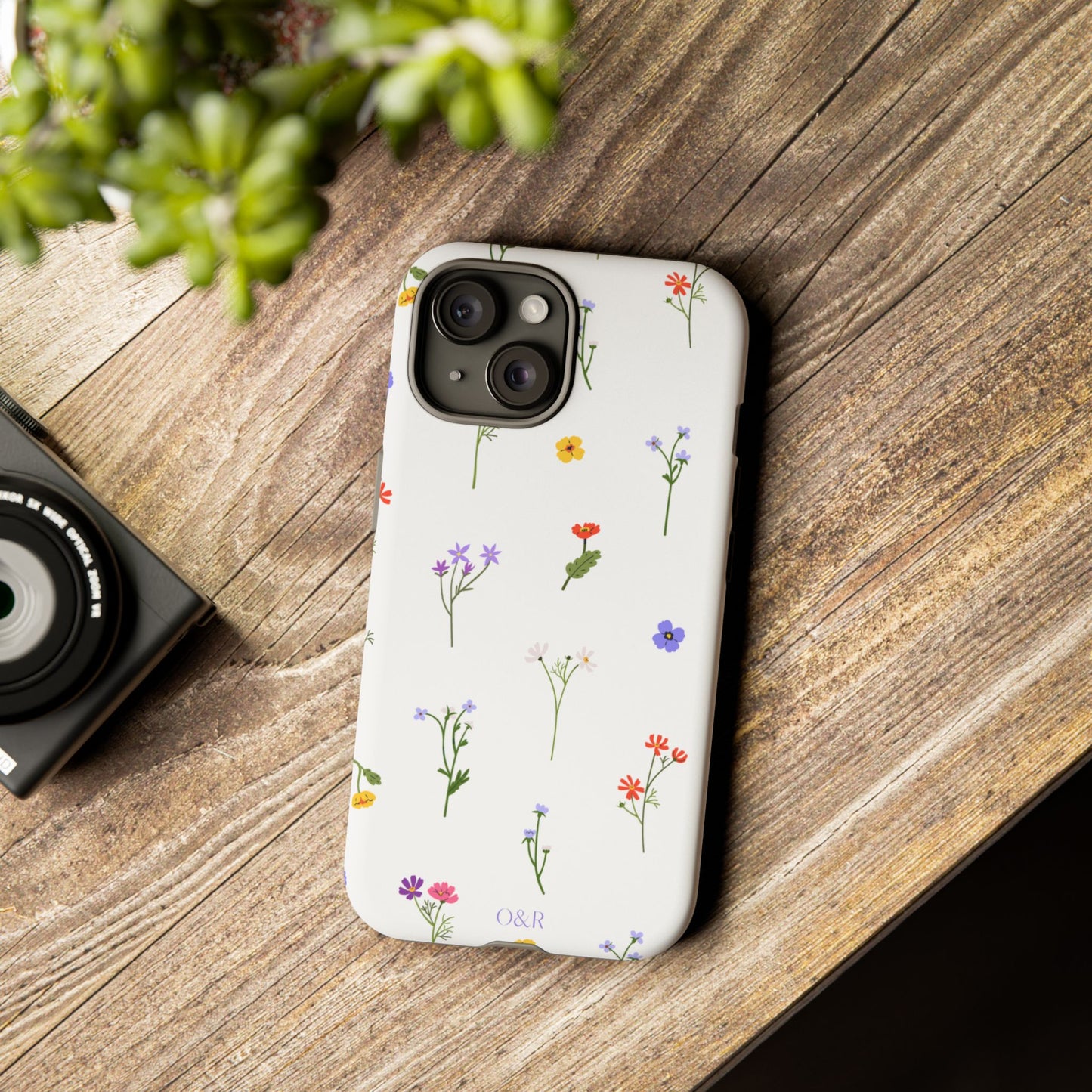 Wildflowers Floral Phone Case, Elegant Tough Case for iPhone, Flower Design, Gift for Her, Spring Accessory, Eco-Friendly Mobile Cover