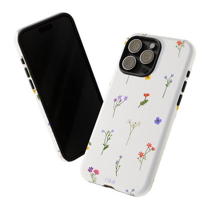 Wildflowers Floral Phone Case, Elegant Tough Case for iPhone, Flower Design, Gift for Her, Spring Accessory, Eco-Friendly Mobile Cover