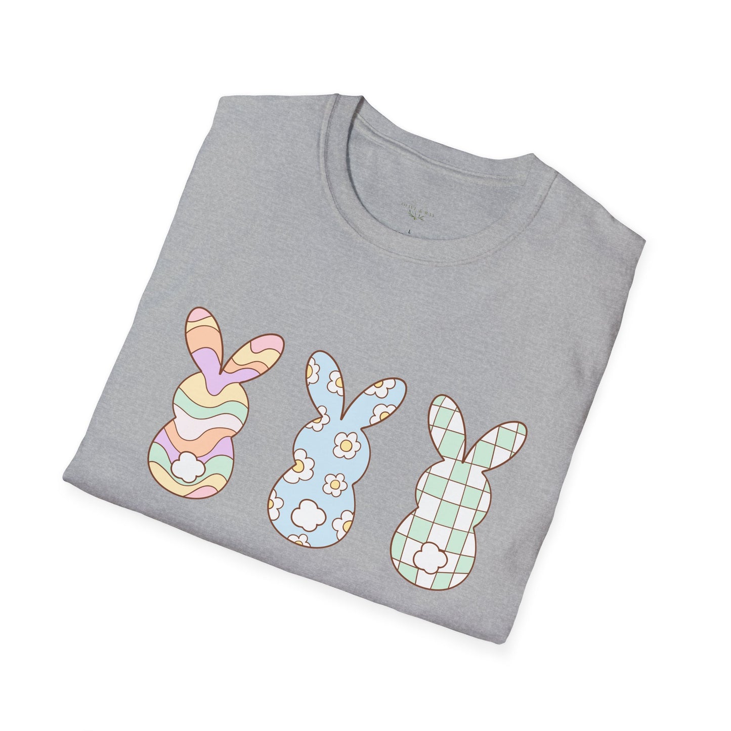 Groovy Bunny Easter Unisex T-Shirt, Hippie Rabbit Tee, Spring Bunny Shirt, Colorful Easter Outfit