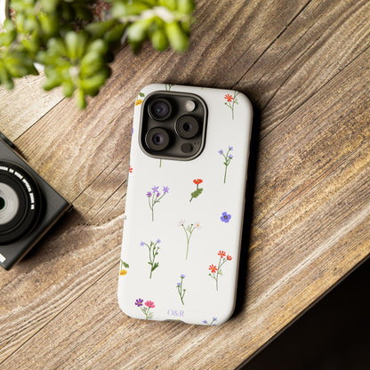 Wildflowers Floral Phone Case, Elegant Tough Case for iPhone, Flower Design, Gift for Her, Spring Accessory, Eco-Friendly Mobile Cover