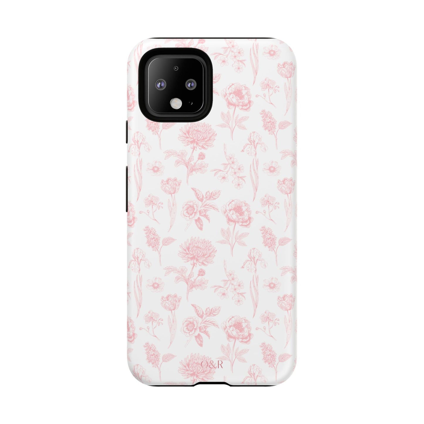 Pink Floral Phone Case - Elegant Protectors for iPhone, Girlfriend Gift, Mother's Day, Trendy Tech Accessories, Flower Pattern Cases