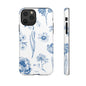 Botanical Blue Floral Phone Case - Elegant Flower Design Tough Cases for All Seasons, Birthday Gift, Stylish Phone Accessories, Nature Lover