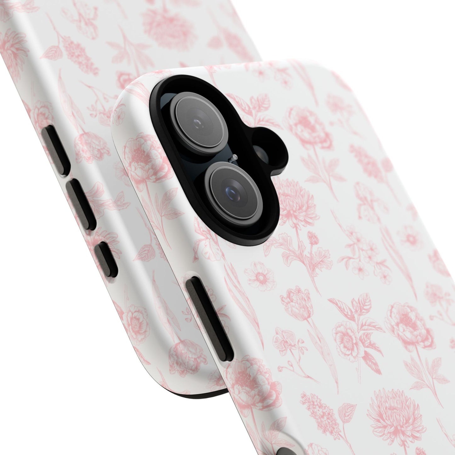 Pink Floral Phone Case - Elegant Protectors for iPhone, Girlfriend Gift, Mother's Day, Trendy Tech Accessories, Flower Pattern Cases