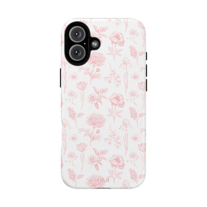 Pink Floral Phone Case - Elegant Protectors for iPhone, Girlfriend Gift, Mother's Day, Trendy Tech Accessories, Flower Pattern Cases