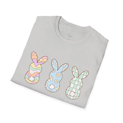 Groovy Bunny Easter Unisex T-Shirt, Hippie Rabbit Tee, Spring Bunny Shirt, Colorful Easter Outfit