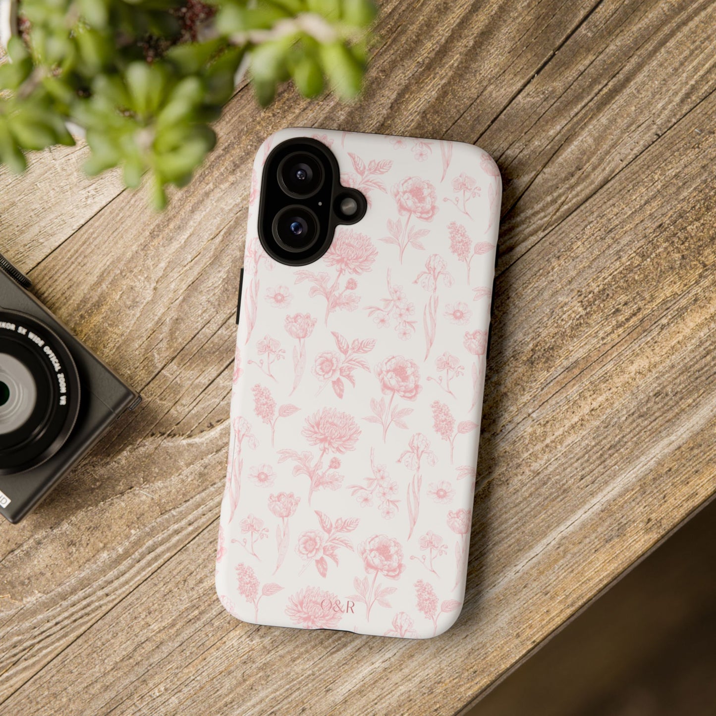 Pink Floral Phone Case - Elegant Protectors for iPhone, Girlfriend Gift, Mother's Day, Trendy Tech Accessories, Flower Pattern Cases