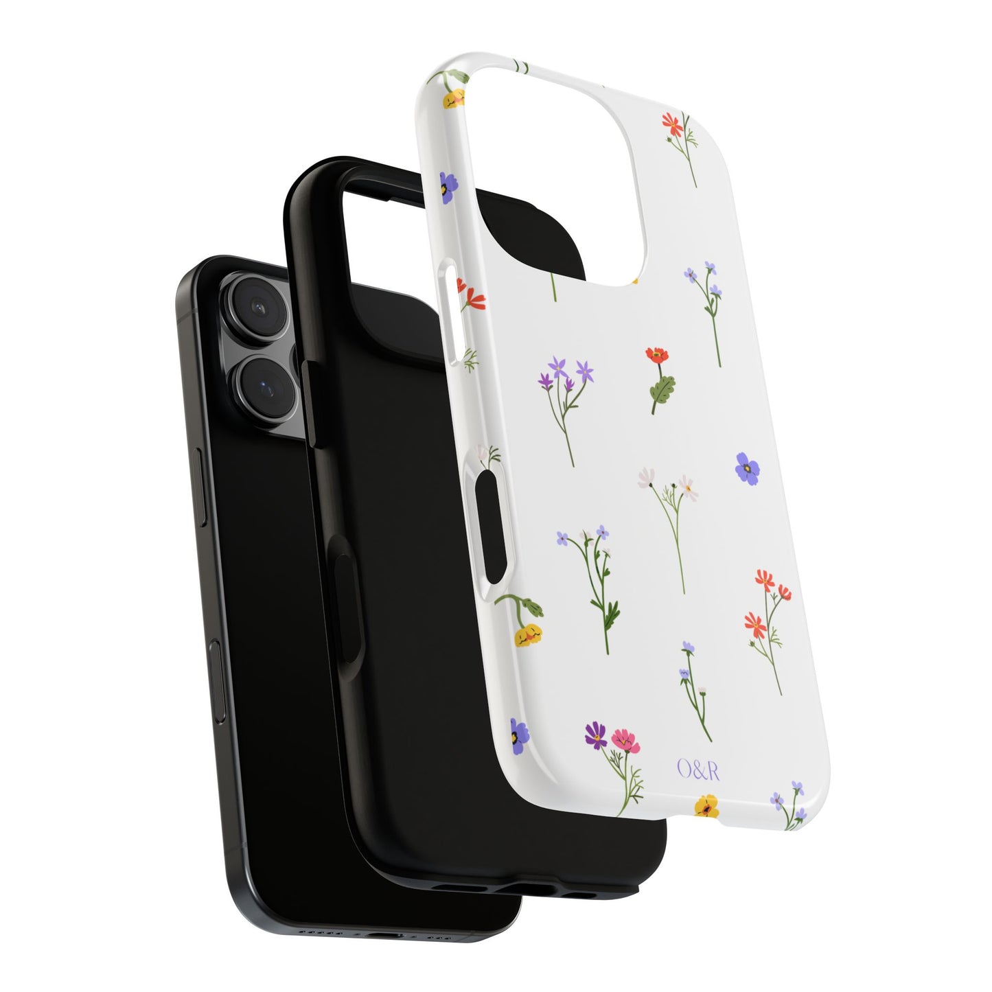 Wildflowers Floral Phone Case, Elegant Tough Case for iPhone, Flower Design, Gift for Her, Spring Accessory, Eco-Friendly Mobile Cover