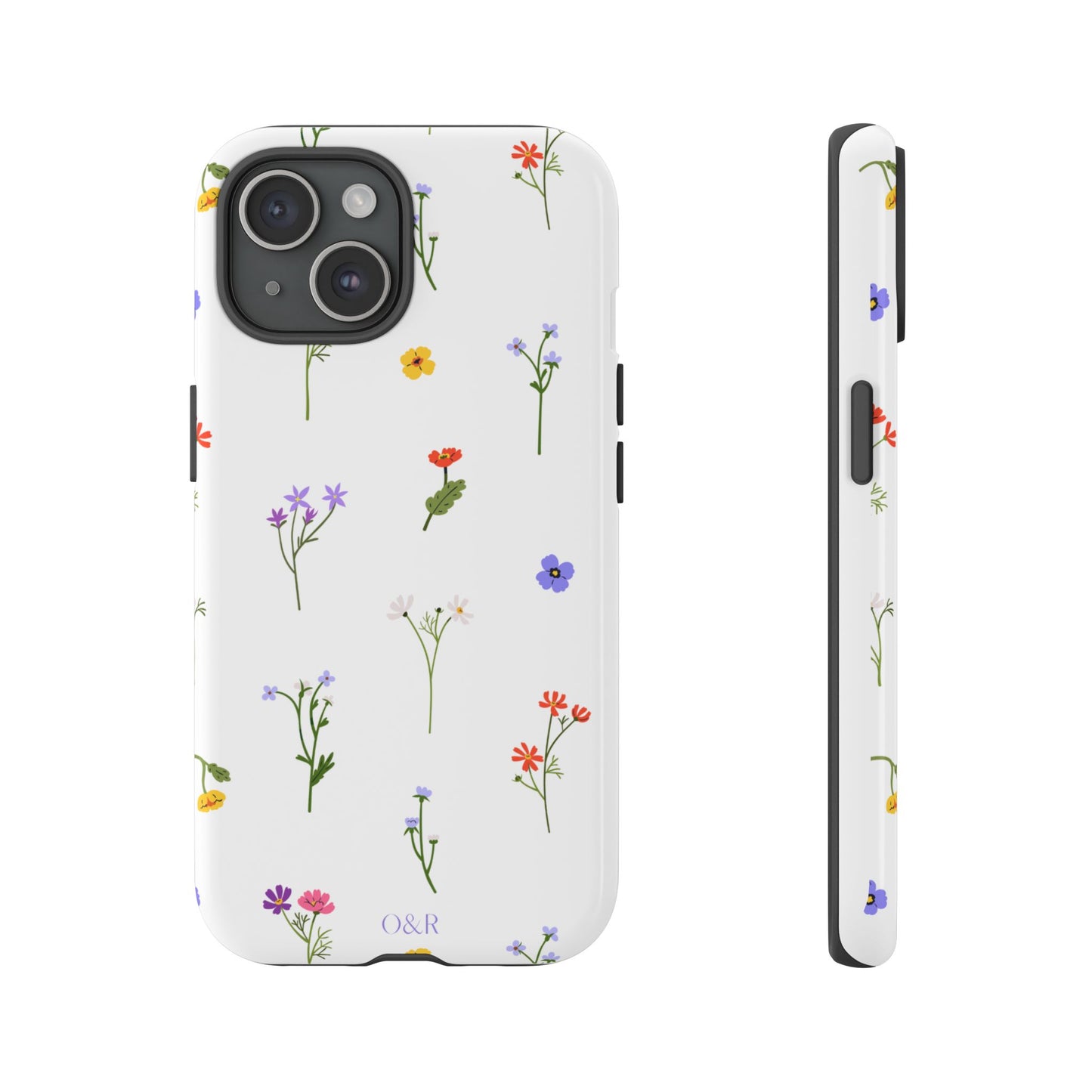 Wildflowers Floral Phone Case, Elegant Tough Case for iPhone, Flower Design, Gift for Her, Spring Accessory, Eco-Friendly Mobile Cover