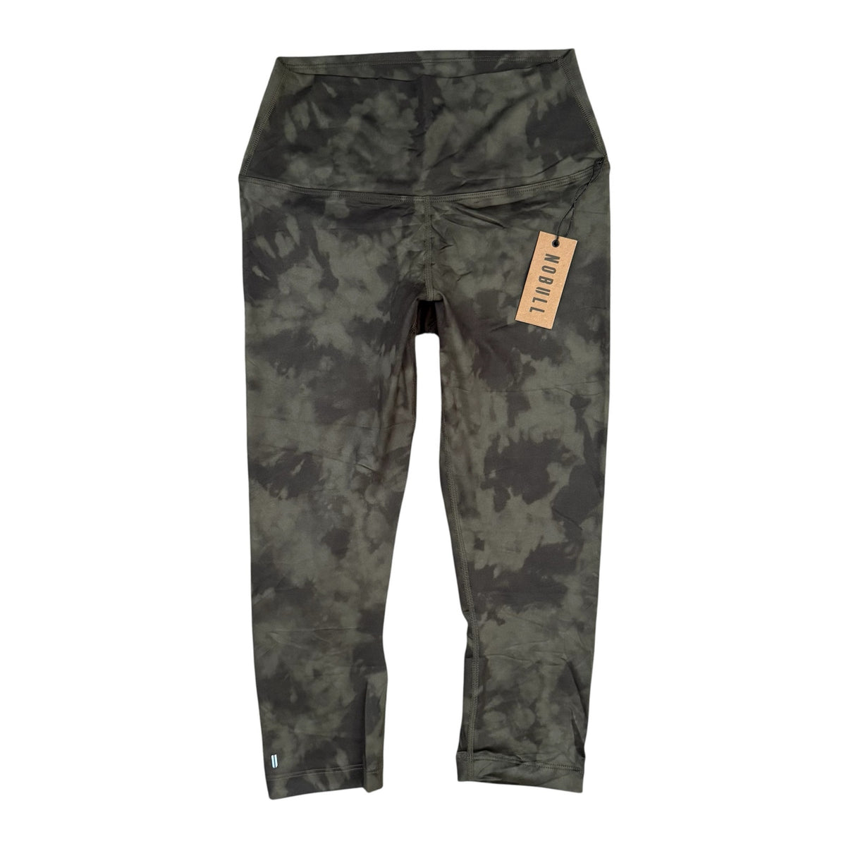 NOBULL High-Rise Matte Crop Tight Green and Black Tie Dye Size S