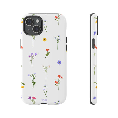 Wildflowers Floral Phone Case, Elegant Tough Case for iPhone, Flower Design, Gift for Her, Spring Accessory, Eco-Friendly Mobile Cover