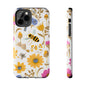 Wildflower Honey Bee Tough Phone Case - Floral Insect Protective Cover, Nature Lover Gift, iPhone Samsung Accessories, Hard