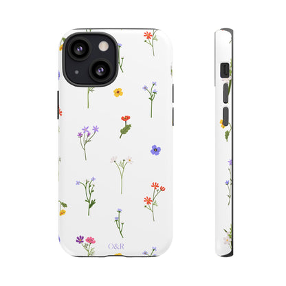 Wildflowers Floral Phone Case, Elegant Tough Case for iPhone, Flower Design, Gift for Her, Spring Accessory, Eco-Friendly Mobile Cover