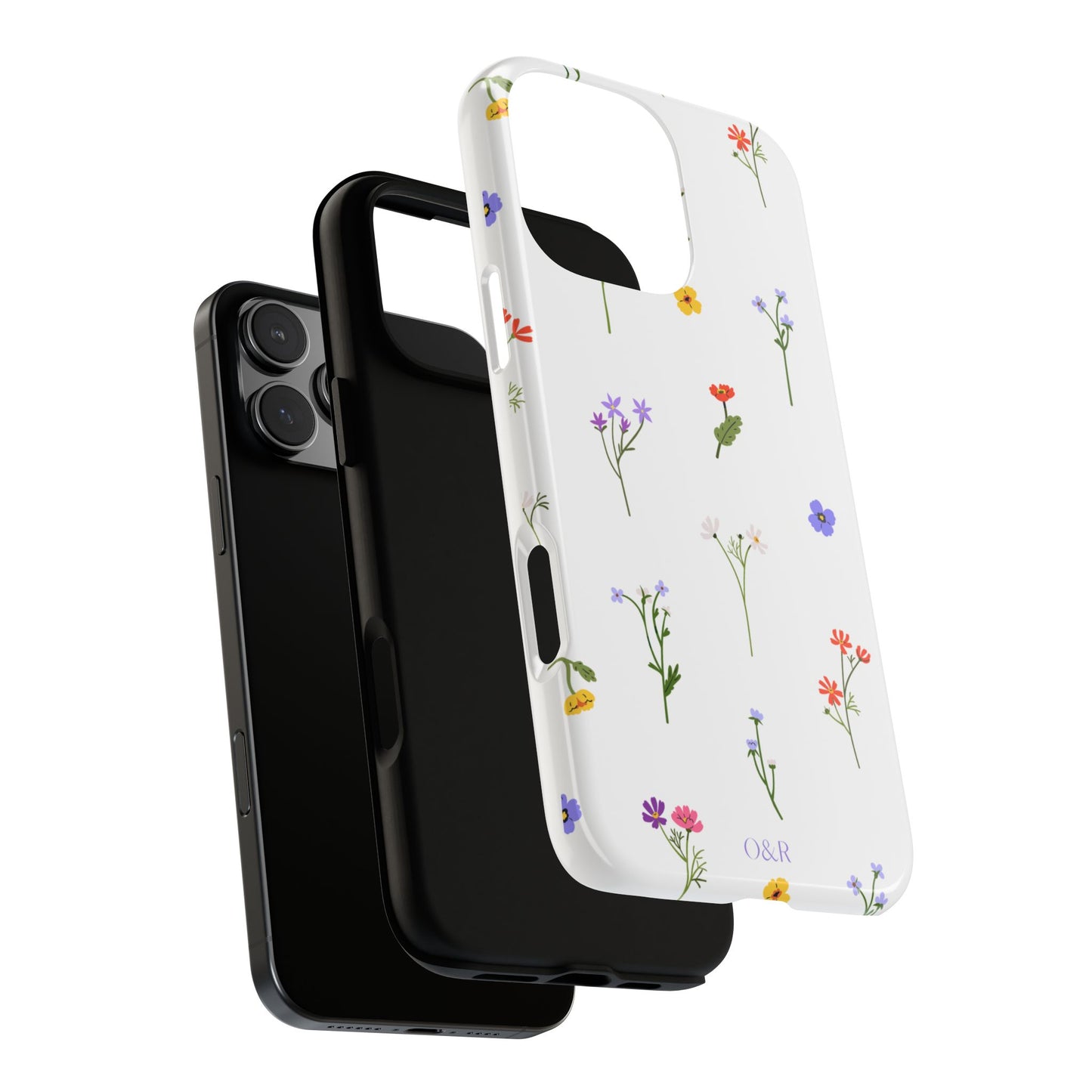 Wildflowers Floral Phone Case, Elegant Tough Case for iPhone, Flower Design, Gift for Her, Spring Accessory, Eco-Friendly Mobile Cover