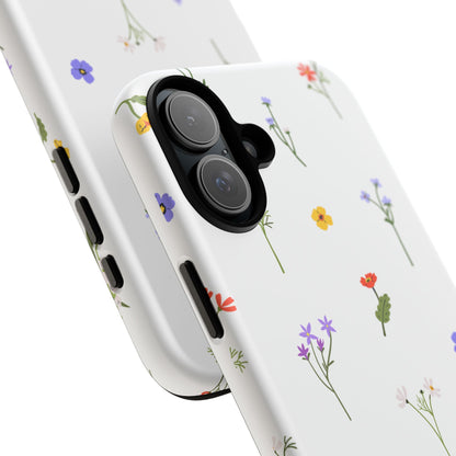 Wildflowers Floral Phone Case, Elegant Tough Case for iPhone, Flower Design, Gift for Her, Spring Accessory, Eco-Friendly Mobile Cover