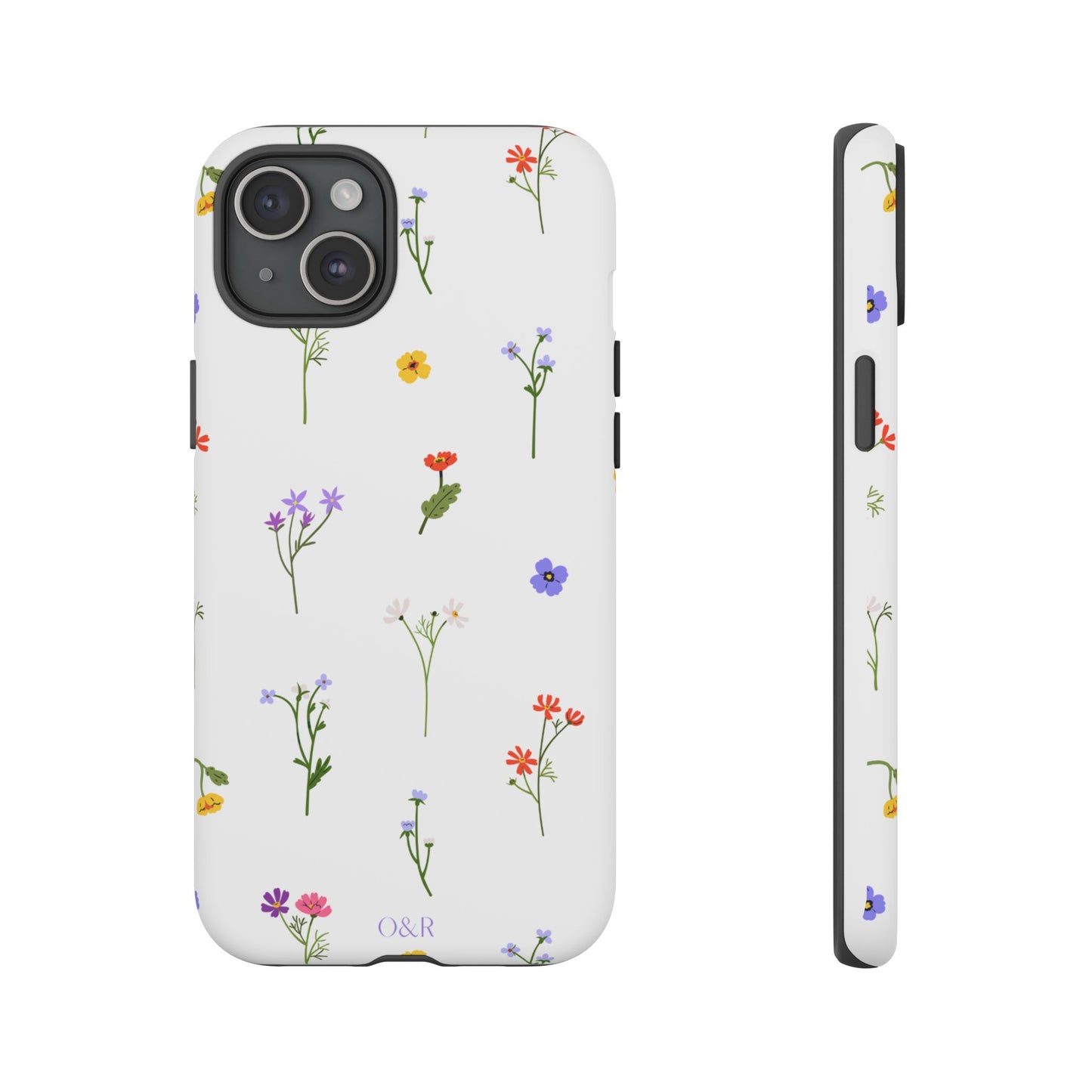 Wildflowers Floral Phone Case, Elegant Tough Case for iPhone, Flower Design, Gift for Her, Spring Accessory, Eco-Friendly Mobile Cover