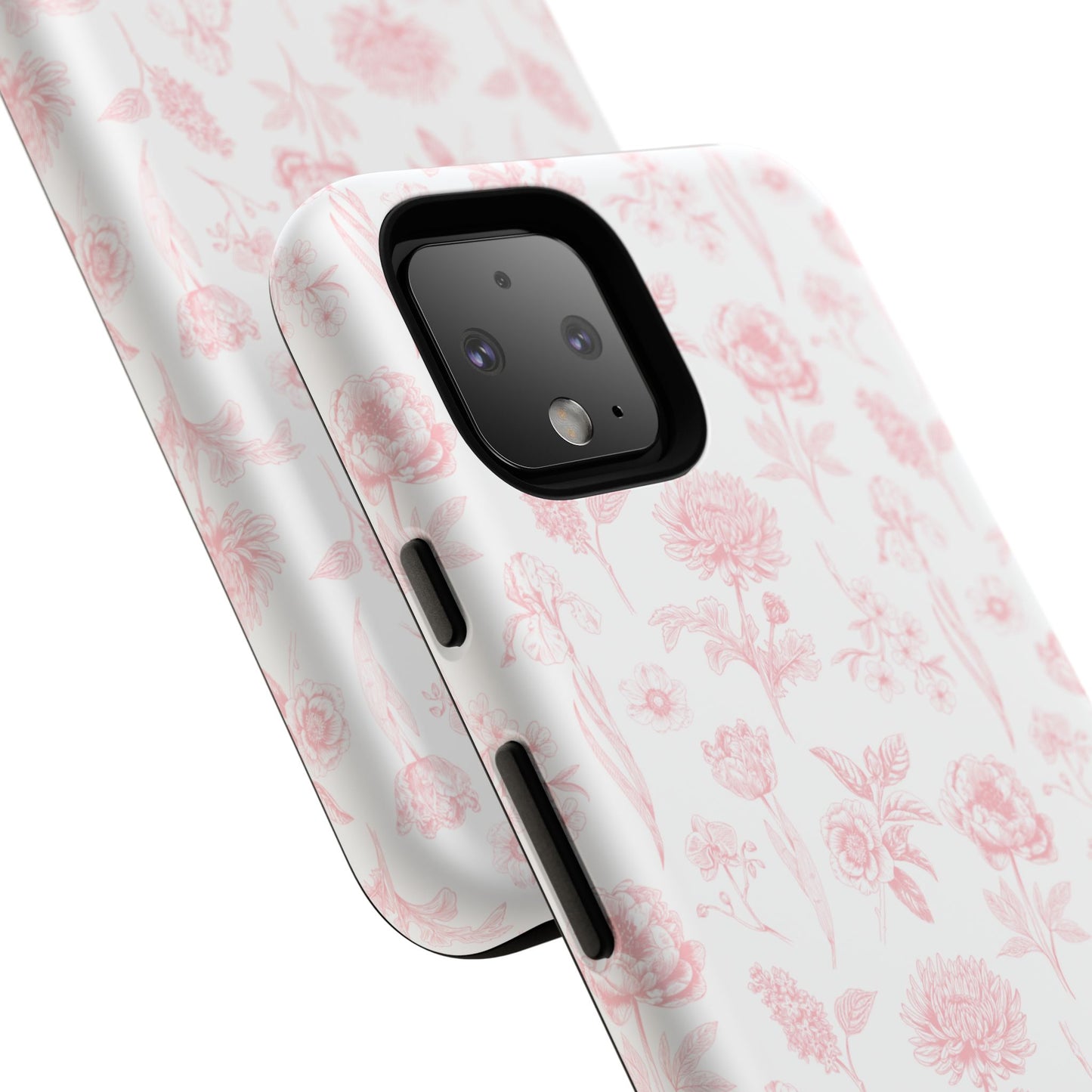 Pink Floral Phone Case - Elegant Protectors for iPhone, Girlfriend Gift, Mother's Day, Trendy Tech Accessories, Flower Pattern Cases