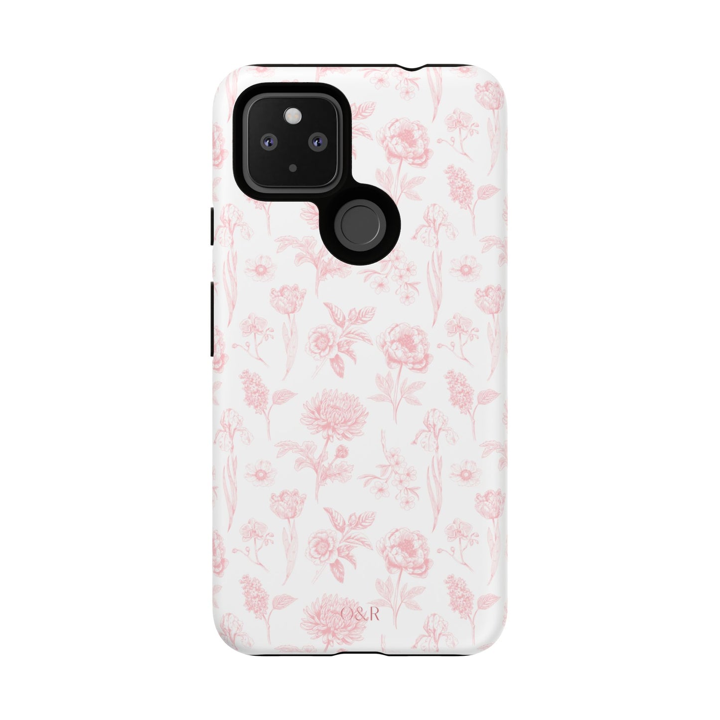 Pink Floral Phone Case - Elegant Protectors for iPhone, Girlfriend Gift, Mother's Day, Trendy Tech Accessories, Flower Pattern Cases