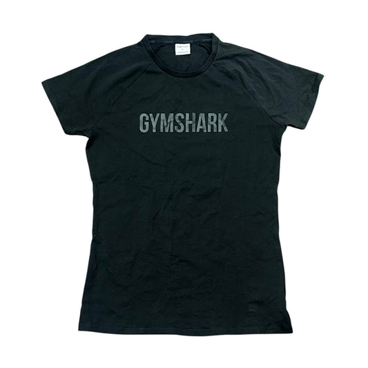 Gymshark Spellout Logo Graphic Tee Black Size L